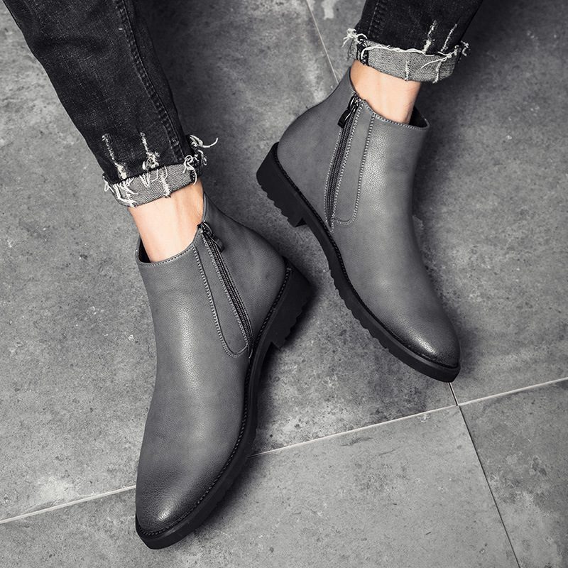 2024 Męskie Buty Nowe Wysokie Wizytowe Business Casual Wewnętrzna Podwyższona Jesienno-zimowa Chelsea Martin Boots Trendy