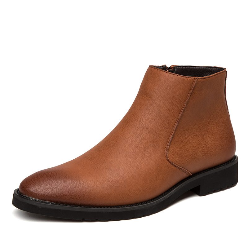 2024 Męskie Buty Nowe Wysokie Wizytowe Business Casual Wewnętrzna Podwyższona Jesienno-zimowa Chelsea Martin Boots Trendy