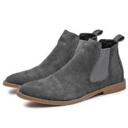 Chelsea Boots Męskie Wysokie Buty Martin Mid-top Szpiczasty Nosek Krótkie Jesienne