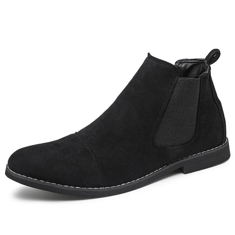 Chelsea Boots Męskie Wysokie Buty Martin Mid-top Szpiczasty Nosek Krótkie Jesienne