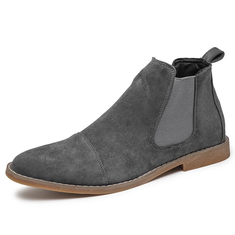 Chelsea Boots Męskie Wysokie Buty Martin Mid-top Szpiczasty Nosek Krótkie Jesienne