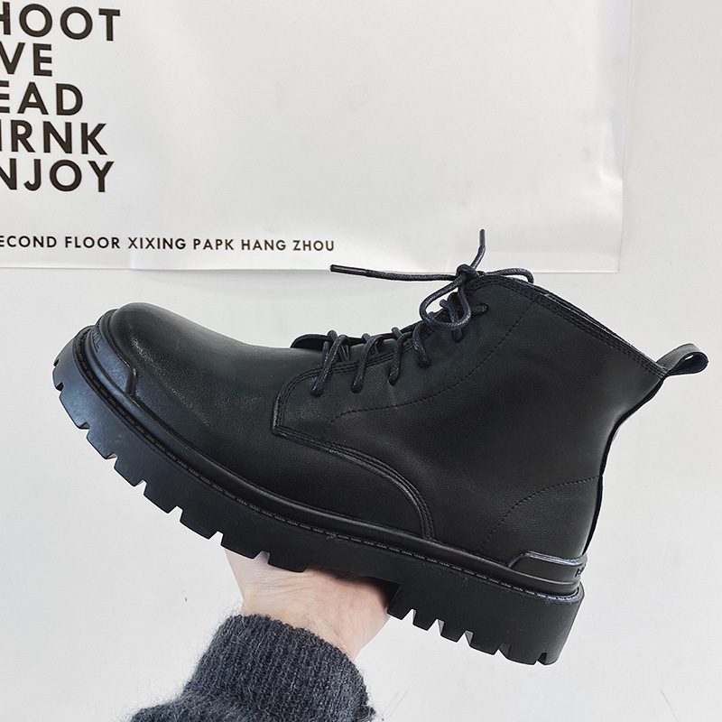 Martin Boots Męskie Sznurowane Buty Ze Skóry Bydlęcej Z 6 Otworami W Trendzie Wiosennym 2024