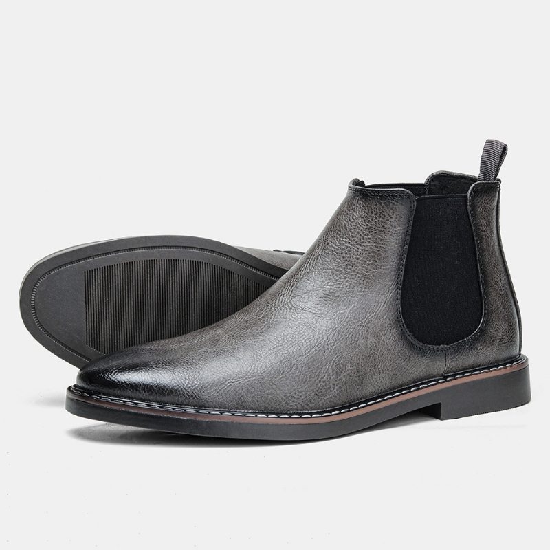 Męskie Chelsea Boots Buty Kolor Stylowe Retro Botki W Dużych Rozmiarach