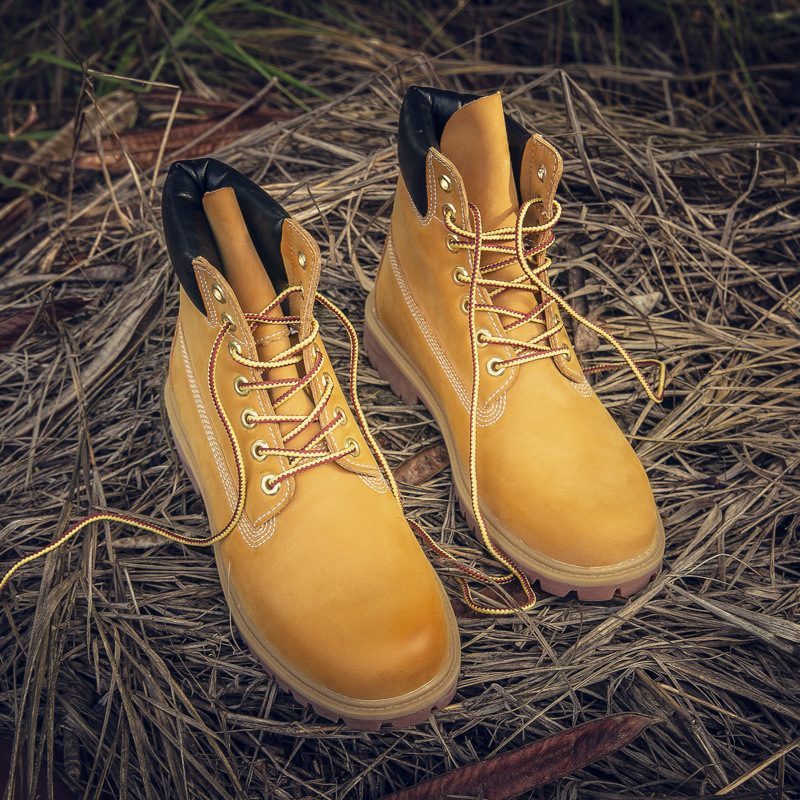 Timberland Wodoodporne Plus Aksamitne Buty Męskie Martin Carter Cat Oprzyrządowanie Wysokie Śniegowce Outdoorowe