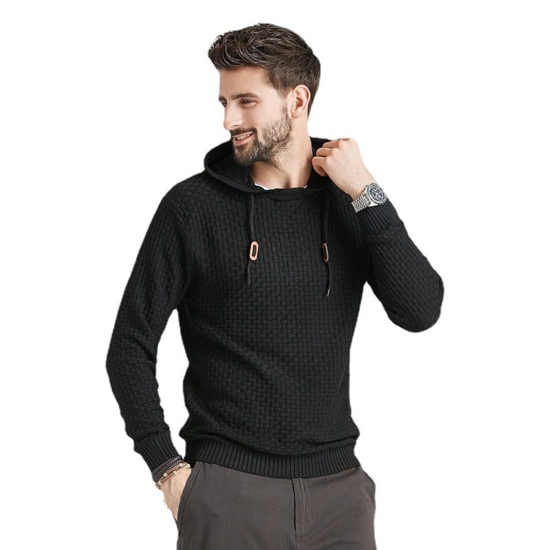 Bluza Z Kapturem I Długim Rękawem Fashion Casual Men's Sweter