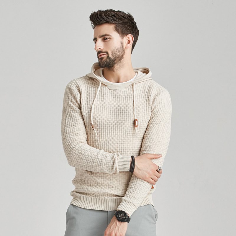 Bluza Z Kapturem I Długim Rękawem Fashion Casual Men's Sweter