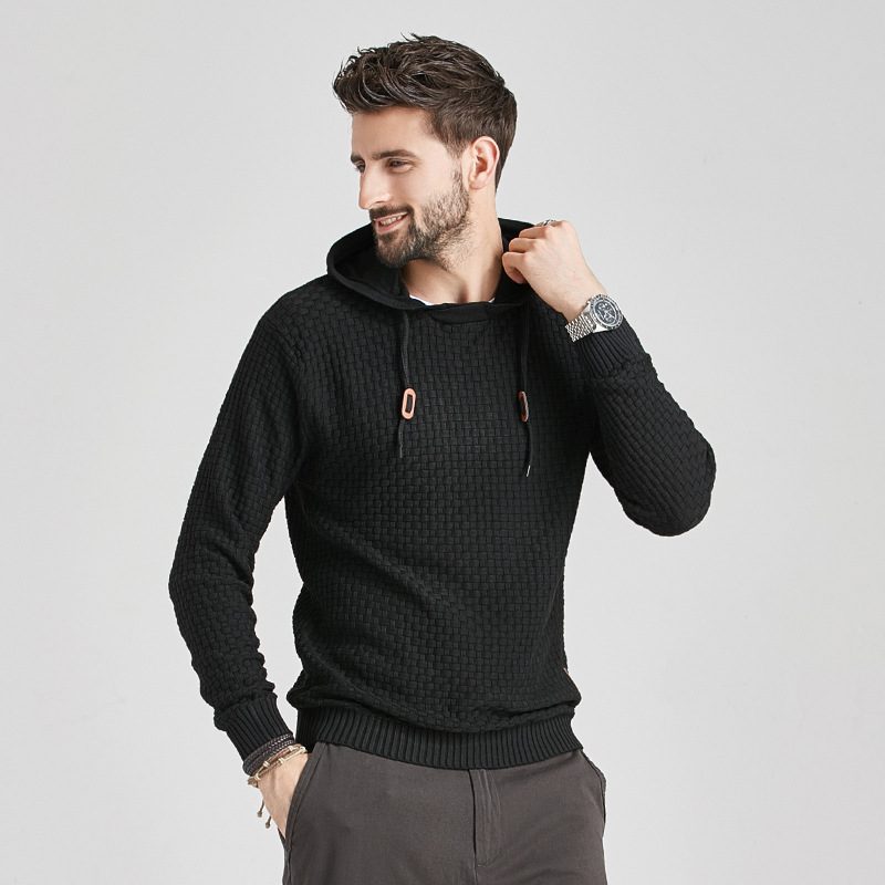 Bluza Z Kapturem I Długim Rękawem Fashion Casual Men's Sweter