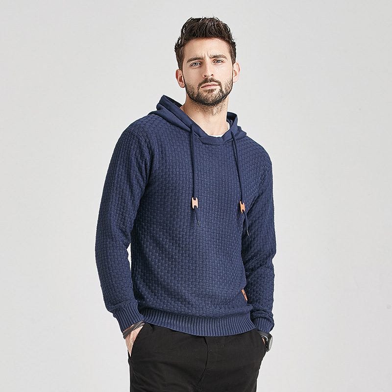 Bluza Z Kapturem I Długim Rękawem Fashion Casual Men's Sweter