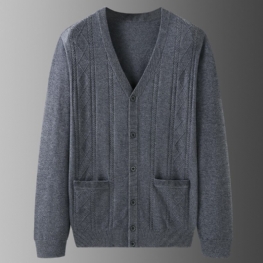 Luźna Kurtka Męska Cardigan Sweter