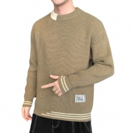 Męski Sweter 2024 Trend Casual Luźny Okrągły Dekolt Dzianina