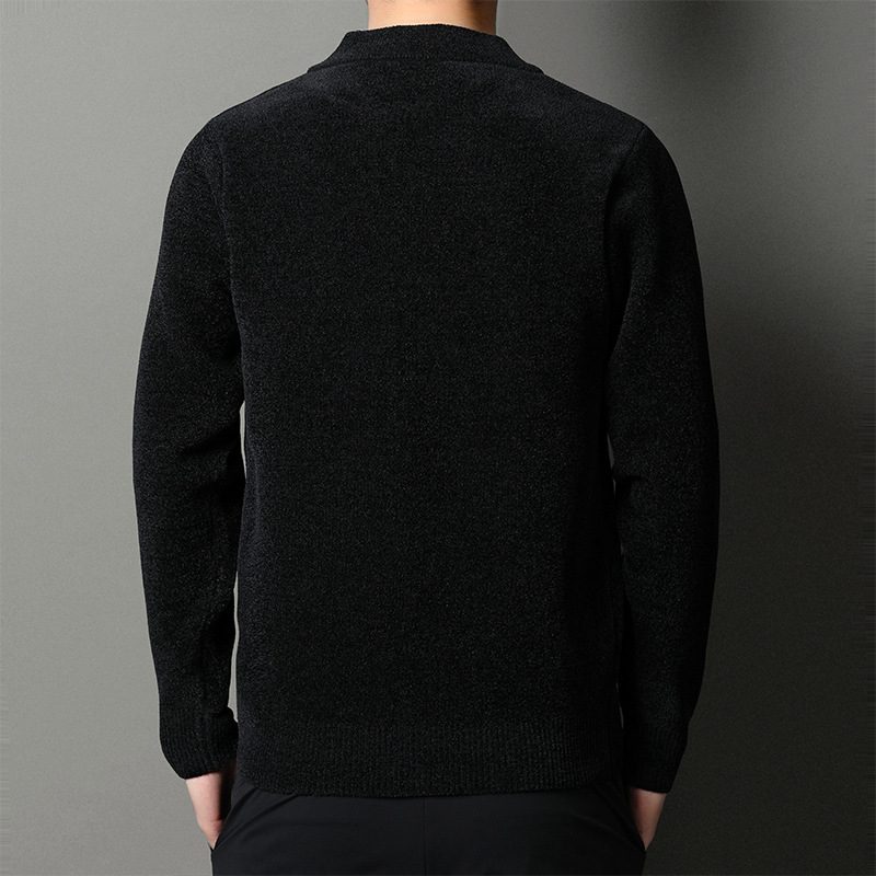 Sweter Z Dzianiny Męska Kurtka Z Długimi Rękawami Business Casual Ciepły