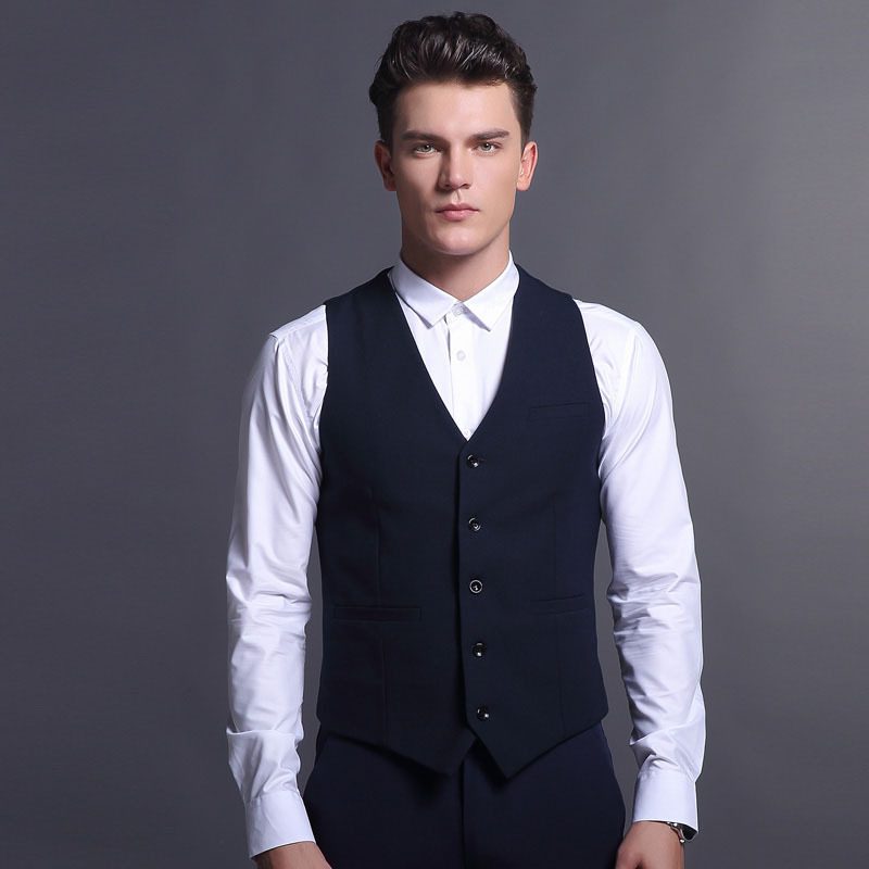 2024 Męski Garnitur Trzyczęściowy Business Casual Groom Fashion Dress One Button