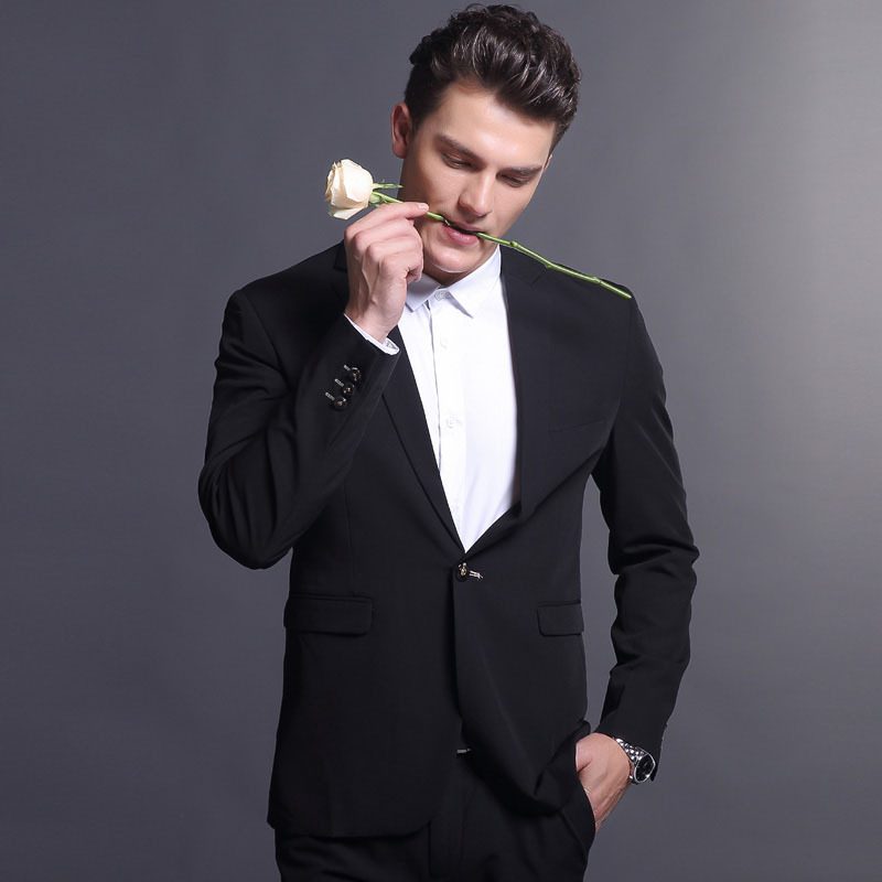 2024 Męski Garnitur Trzyczęściowy Business Casual Groom Fashion Dress One Button