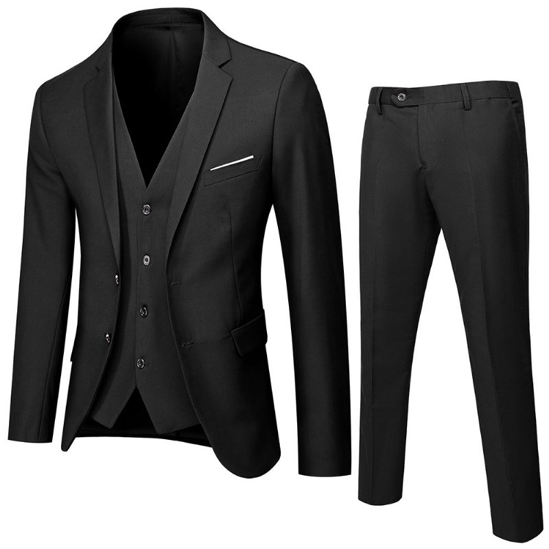 Dwurzędowy Garnitur Męski Slim Fit Marriage Business Casual