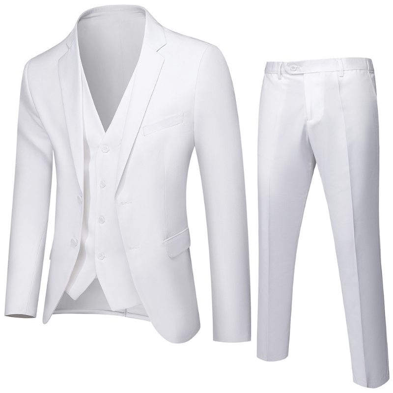 Dwurzędowy Garnitur Męski Slim Fit Marriage Business Casual