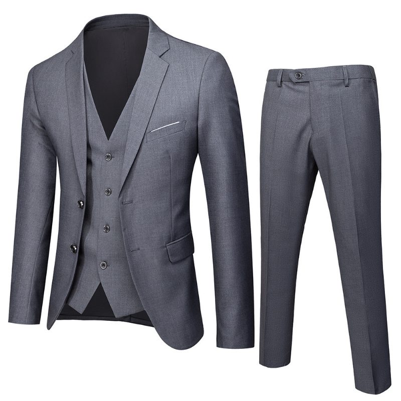 Dwurzędowy Garnitur Męski Slim Fit Marriage Business Casual