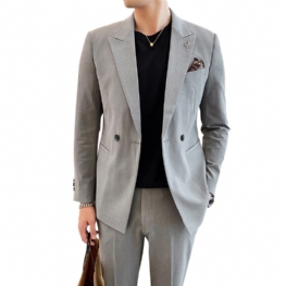 Garnitury Męskie Casual Dwuczęściowy Fashion One Button Business Groom's Suits Groomsmen