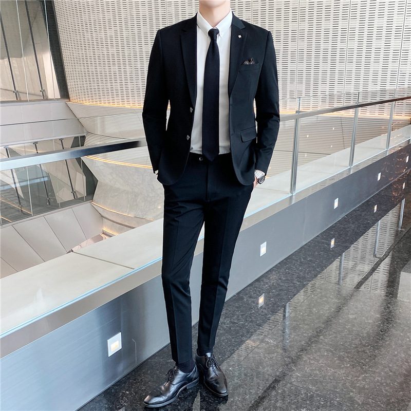 Męskie Garnitury Płaszcz Slim Business Casual Profesjonalny Formalny