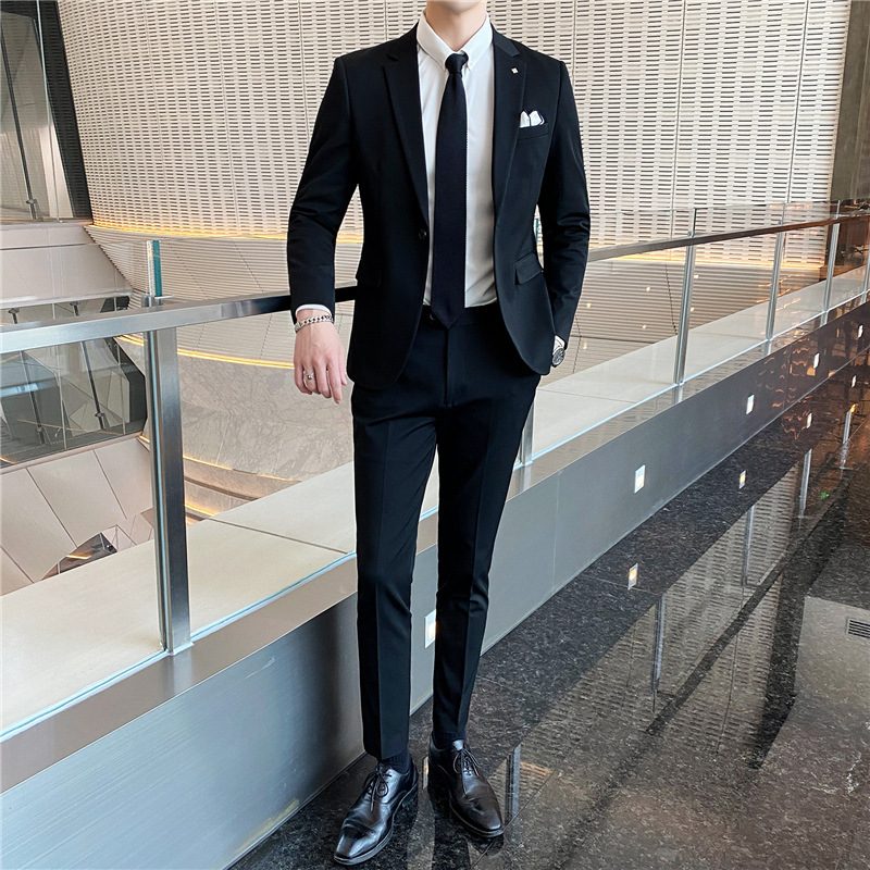 Męskie Garnitury Płaszcz Slim Business Casual Profesjonalny Formalny