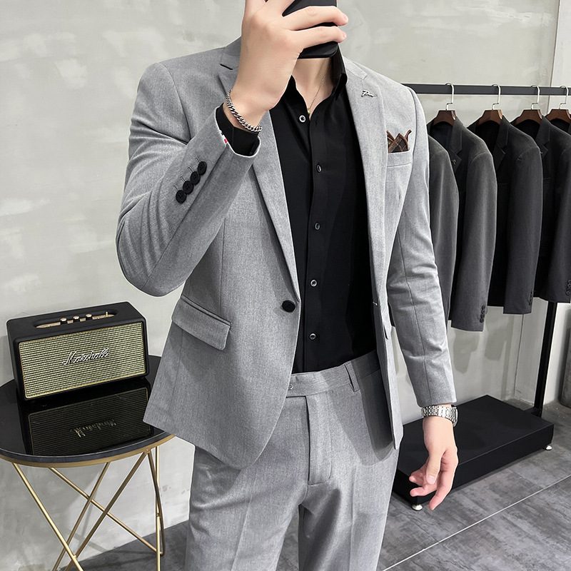 Męskie Slim Business Groomsmen Sukienki Garnitury Trend