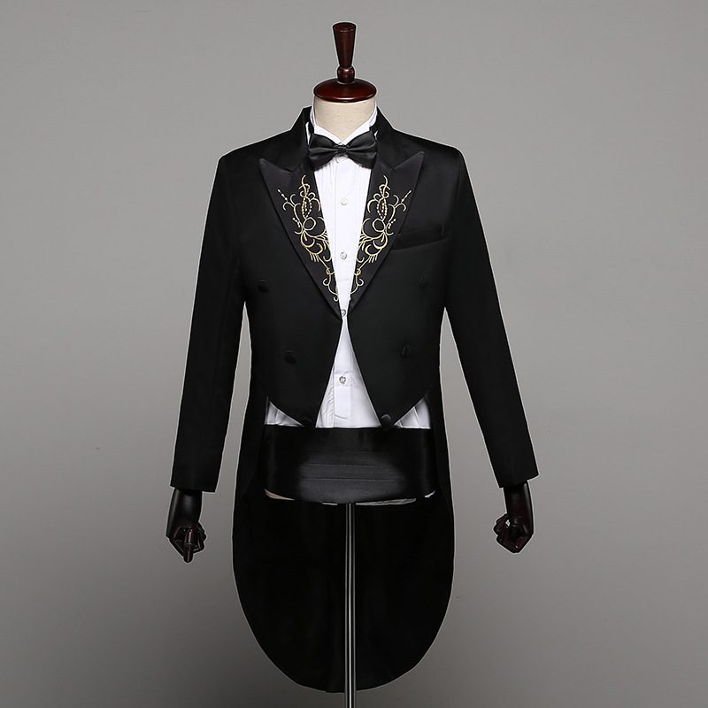 Tuxedo Garnitur Męski Slim Fit Dress Stage