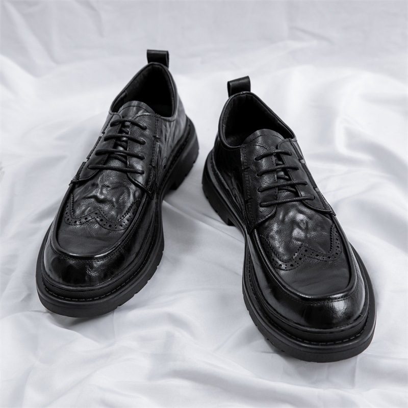 2024 Nowe Buty Wyjściowe Męskie Skórzane Brogue Business Casual Dress Shoes