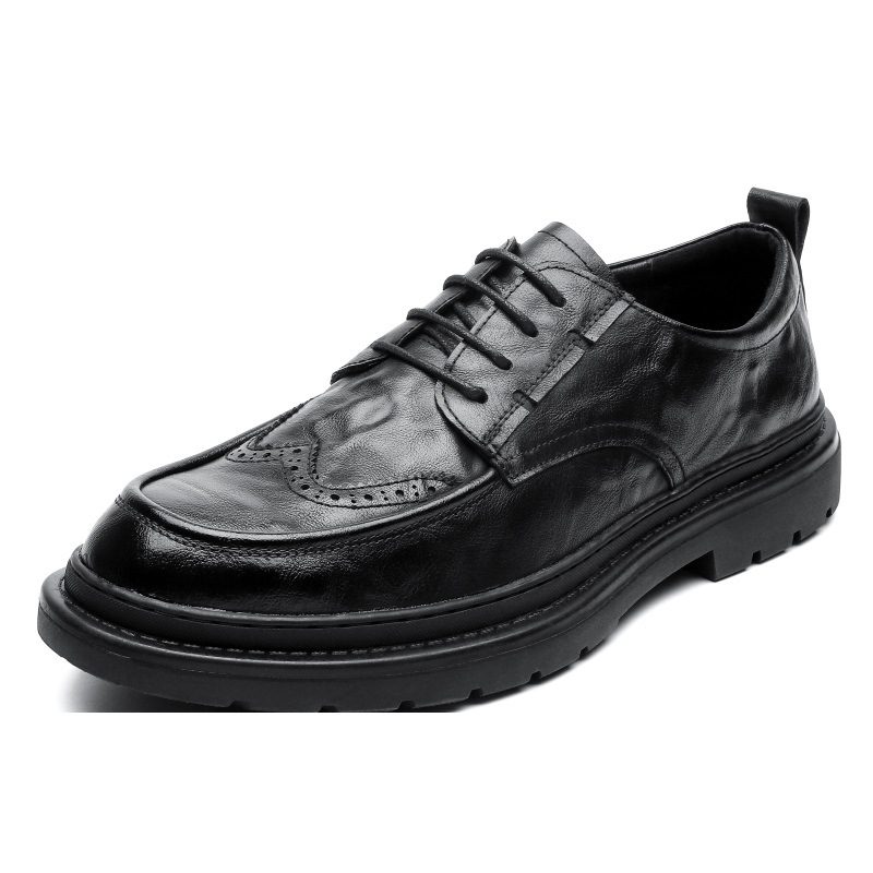 2024 Nowe Buty Wyjściowe Męskie Skórzane Brogue Business Casual Dress Shoes