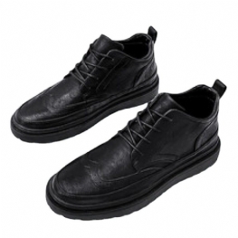 2024 Wiosenne I Jesienne Buty Mid-top Martin Męskie Retro Zimowe Brogue Casual Dress Shoes