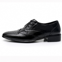 Brogue Shoes Buty Wizytowe Business Derby Obuwie Męskie Rzeźbiona Formalna Skóra