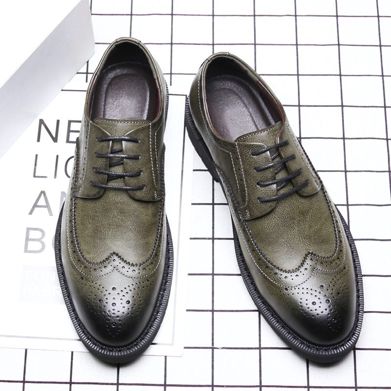 Brogues Rzeźbione Buty Na Co Dzień Męskie W Stylu Retro Formalne Biznesowe