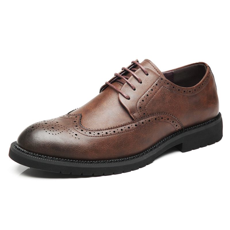 Brogues Rzeźbione Buty Na Co Dzień Męskie W Stylu Retro Formalne Biznesowe