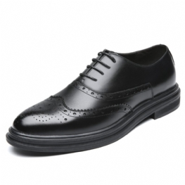 Jesień Brogue Buty Sukienka Męskie Casual Business Dress Groomsmen Czarne Ślubne Pana Młodego