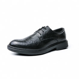 Jesienny Trend Męskie Business Casual Fashion Brogue Buty Rzeźbione Grube Podeszwy Zwiększają Małe Modne