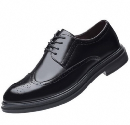 Nowe Męskie Buty Typu Brogue Formalne Wizytowe Business Casual Sznurowane Oddychające Podwyższające Ślubne