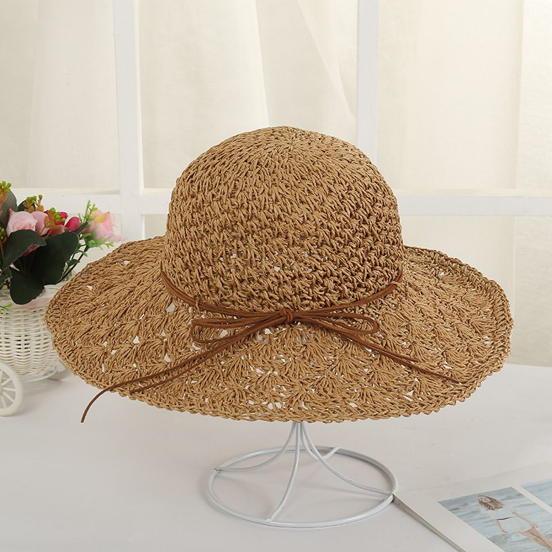 Czapka Fashion Pleciony Słomkowy Kapelusz Outdoor Seaside Big Brim Ladies