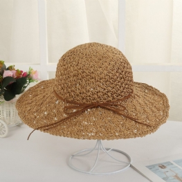 Czapka Fashion Pleciony Słomkowy Kapelusz Outdoor Seaside Big Brim Ladies