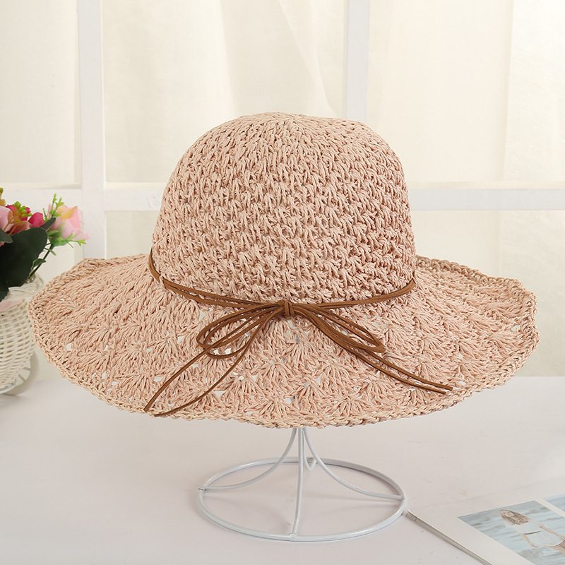 Czapka Fashion Pleciony Słomkowy Kapelusz Outdoor Seaside Big Brim Ladies