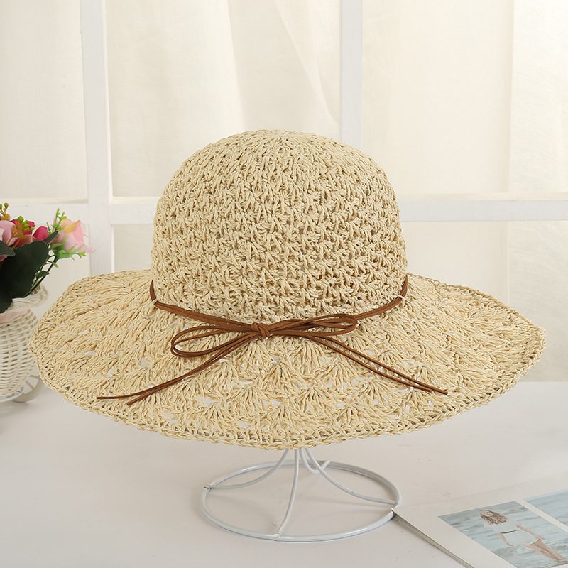 Czapka Fashion Pleciony Słomkowy Kapelusz Outdoor Seaside Big Brim Ladies