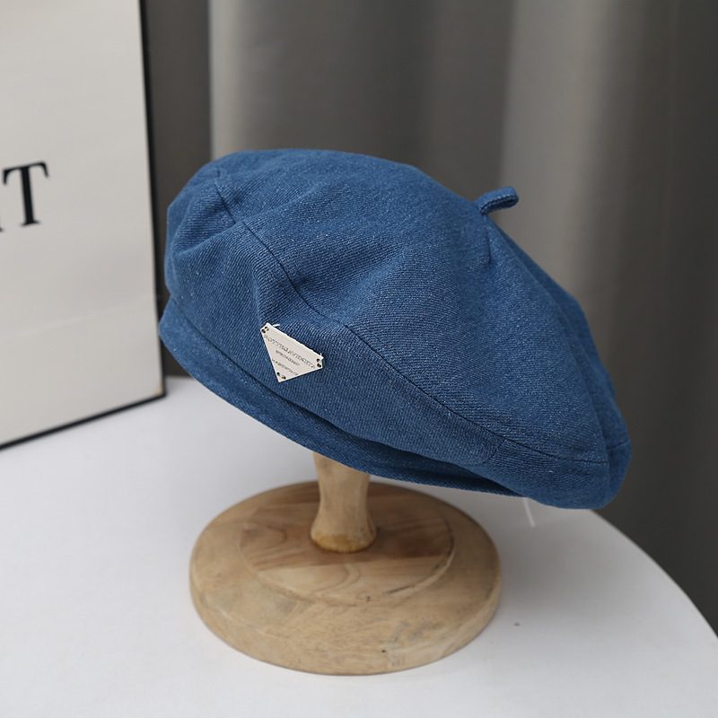 Fashion Little Belle Hat Style Painter Hat Retro Denim Beret Girls