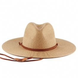 Mężczyźni I Kobiety Unisex Letnia Parasolka Słomkowy Kapelusz Z Szerokim Rondem Przeciwsłoneczny Outdoor Travel Beach Hat Personalizacja