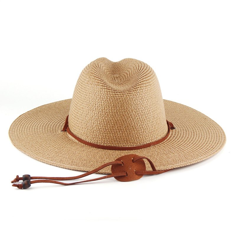 Mężczyźni I Kobiety Unisex Letnia Parasolka Słomkowy Kapelusz Z Szerokim Rondem Przeciwsłoneczny Outdoor Travel Beach Hat Personalizacja