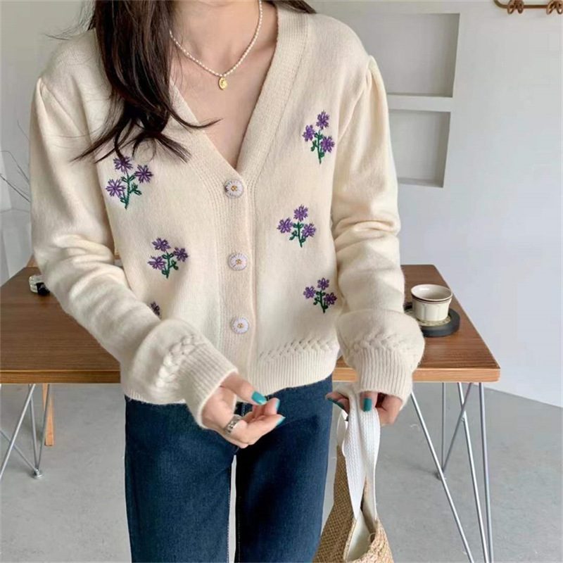 Sweter Mały Kardigan Damski Floret Fashion Nowy Wiosenny Temperament Top