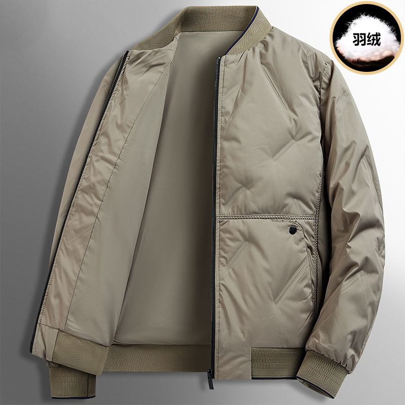 Męska Kurtka Puchowa Baseball Coat Casual Ciepła Luźna