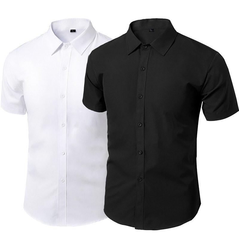 Biała Koszula Męska Z Długim Rękawem Business Formal Slim White Casual