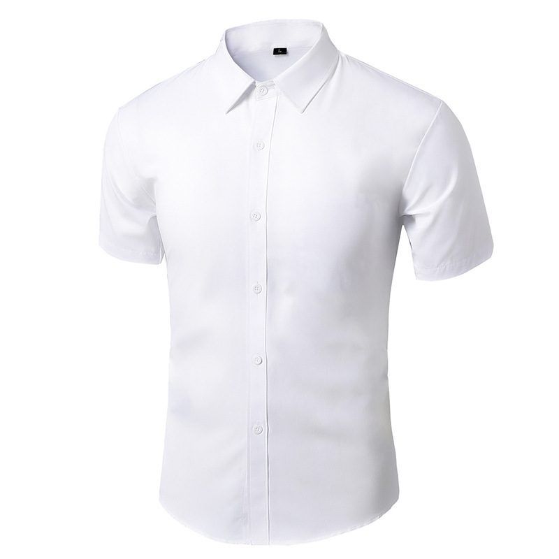 Biała Koszula Męska Z Długim Rękawem Business Formal Slim White Casual