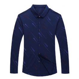 Koszule Męskie New Fashion Casual Slim Fit Przystojny Długi Rękaw