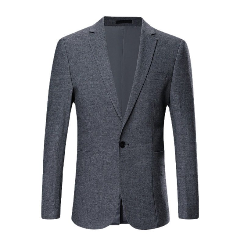 Męska Kurtka Casual Blazers Slim Fit Ciemnoniebieska Jednorzędowa Zapinana Na Guziki