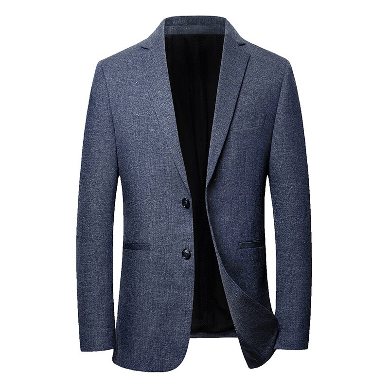 Męska Marynarka Slim Fit Jacket Jednolity Kolor Casual Jednorzędowy Zapinany Na Dwa Guziki