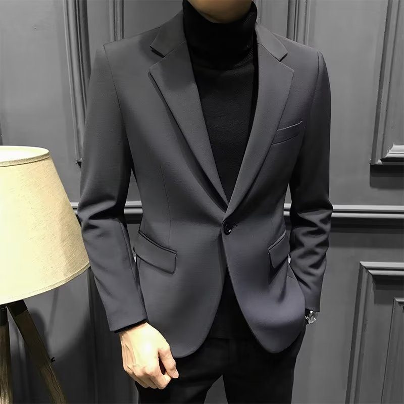 Męskie Blezery Slim Fit 2024 Casual Formalna Sukienka W Jednym Rzędzie Z Guzikiem