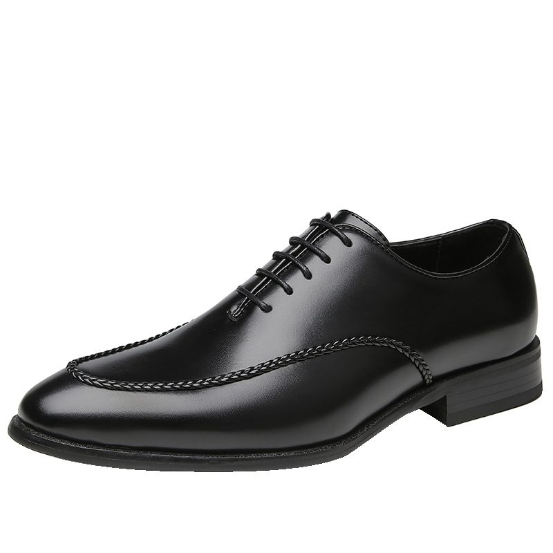 2024 Nowa Sukienka Biznesowa Buty Męskie Retro Młodzieżowe Gentleman Oxford Derby Shoes